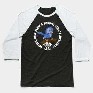 Surveillance Drone and Robotic Replica Awareness Baseball T-Shirt